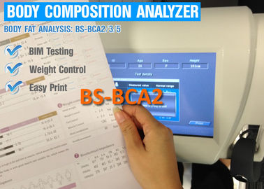Yazıcı ile Vücut Yağ / Beslenme Analizi için Dokunmatik Ekran Vücut Kompozisyonu Analyzer