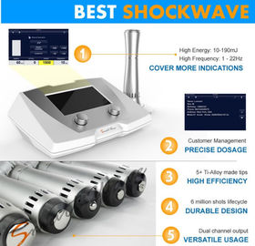 Ekstrakorporeal Radyal ED Shockwave Terapi Makinesi EDSWT Çok Dilli