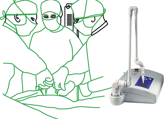 Veteriner Cerrahi CO2 Fraksiyonel Lazer Makinesi Taşınabilir 15W Güç 110cm Çalışma Yarıçapı