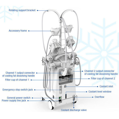 5 Kolları Cryolipolysis Yağ Donma Makinesi Yağ Azaltma İçin Vücut Şekillendirme Makinesi