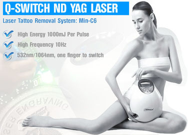 1064 nm / 532 nm ND YAG Lazer Dövme Temizleme Makinesi, Dövme Lazer Temizleme Ekipmanı