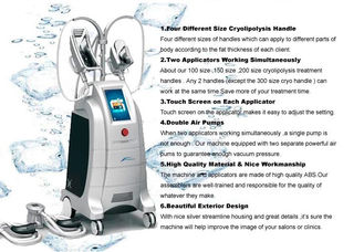 4D Vücut Zayıflama Makinesi Donma Yağ 360 Surround Soğutma 4 Cryolipolysis Kolları